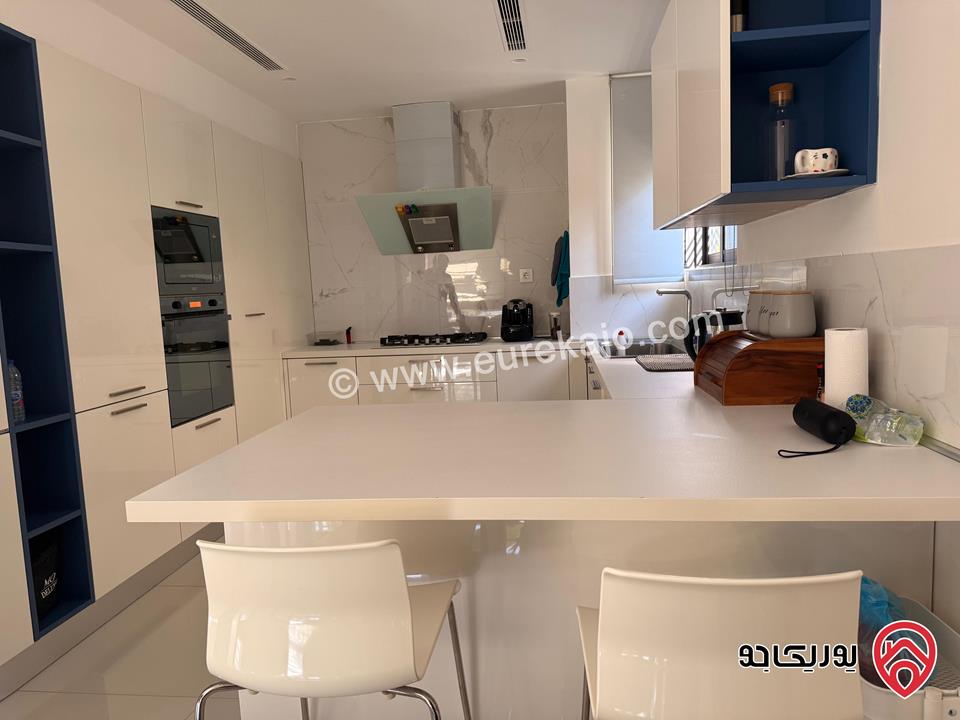 شقة فاخرة مفروشة طابق أرضي مساحة 123م للايجار في عمان - عبدون