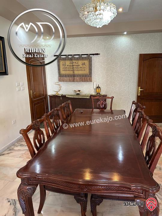 شقة مفروشة للبيع طابق ثاني خلدا مساحة 210م تشطيبات وفرش سوبر ديلوكس اطلالة جميلة بسعر مميز