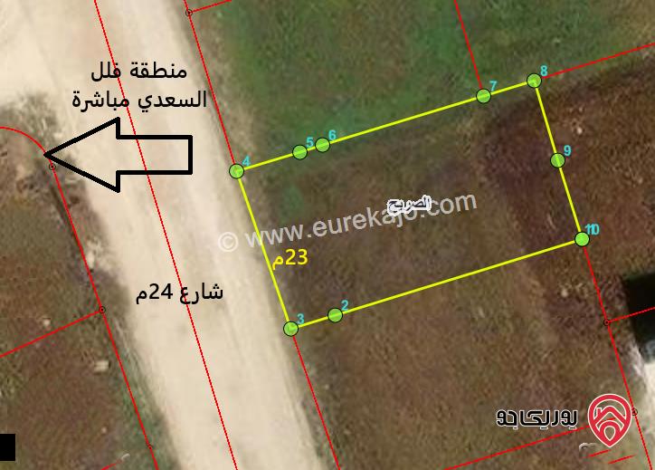 ارض 986م للبيع في اربد - اراضي الصريح حوض ارحيل الغربي