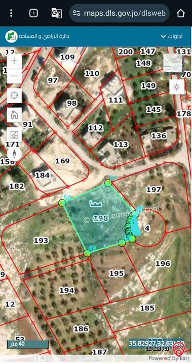قطعة أرض مساحة 2 دونم و 892م للبيع من أراضي بني كنانة اربد - في سما الروسان