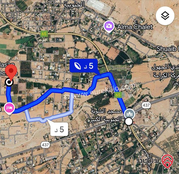قطعة ارض مفروزة مساحة 1307م للبيع من أراضي الشونة الجنوبية في الاغوار من المالك 