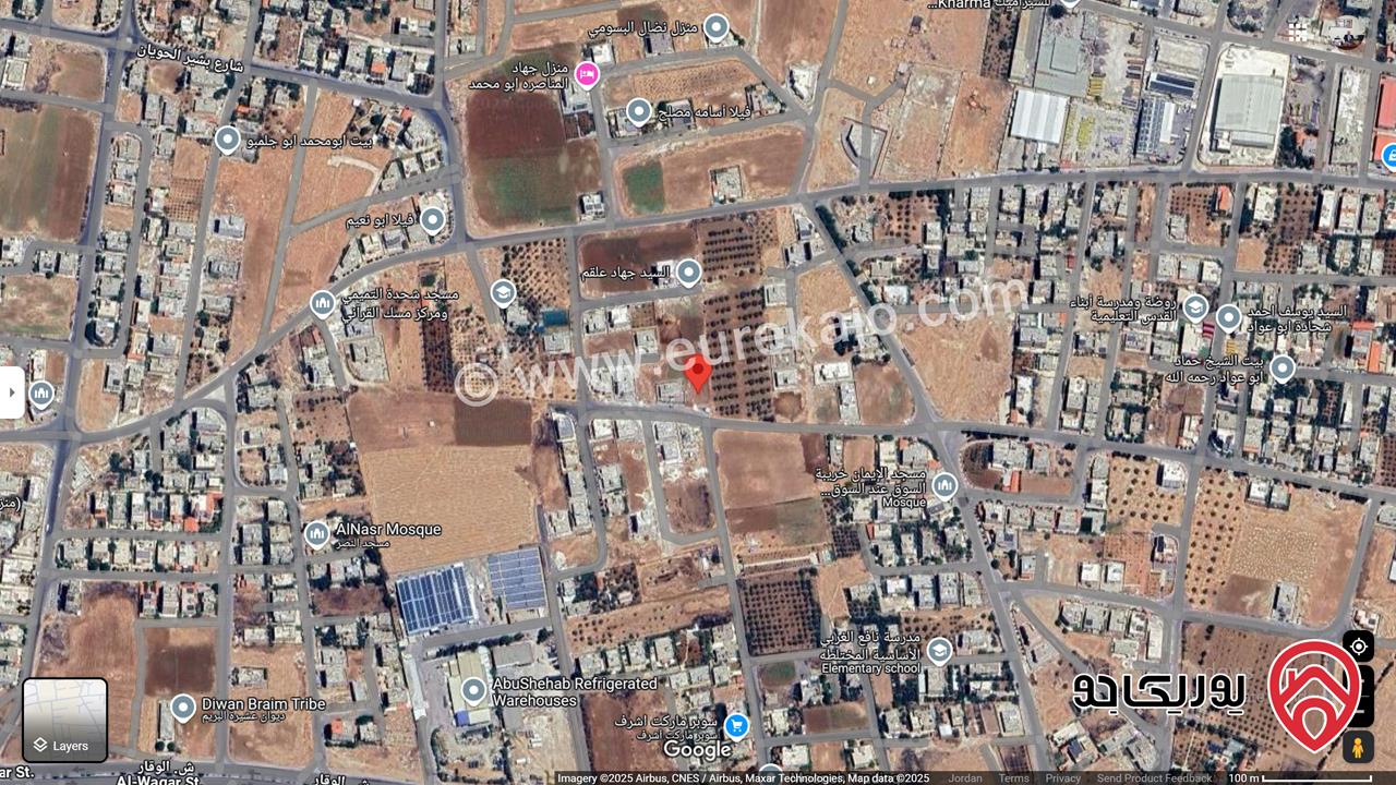  أرض مساحة 512 م للبيع في عمان - خربة السوق