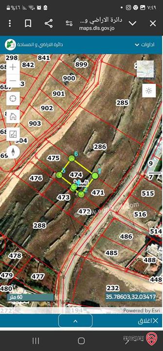 أرض مساحة 1 دونم للبيع في السلط السرو