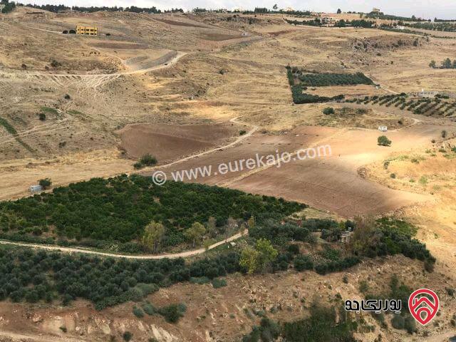 قطعة أرض مميزة ومطلة مساحة 12 دونم و 344م للبيع من أراضي شمال عمان - شارع الأردن على سد الملك طلال
