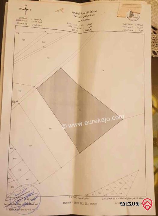 42 دونم بجانب محطة محروقات المناصير قاابل للتفاوض قطعة أرض للبيع بمحافظة الطفيلة جرف الدراويش 