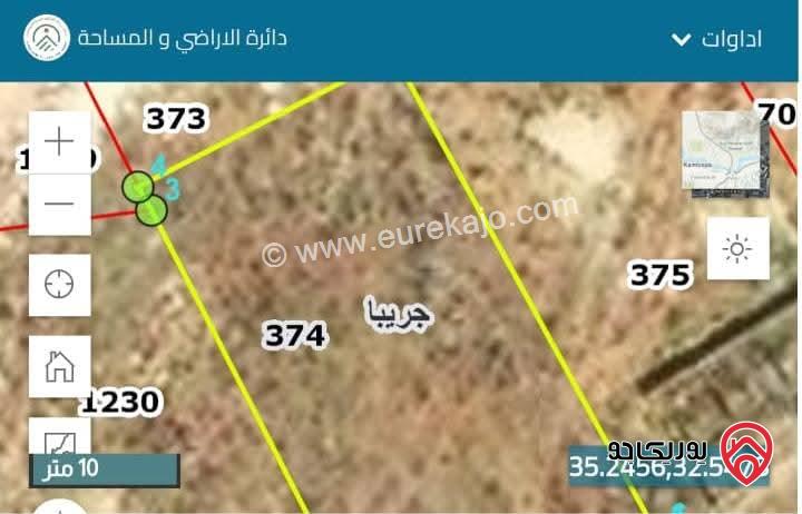 قطعة ارض مساحة 612م للبيع في الزرقاء - جريبا حوض جوفة ذياب 