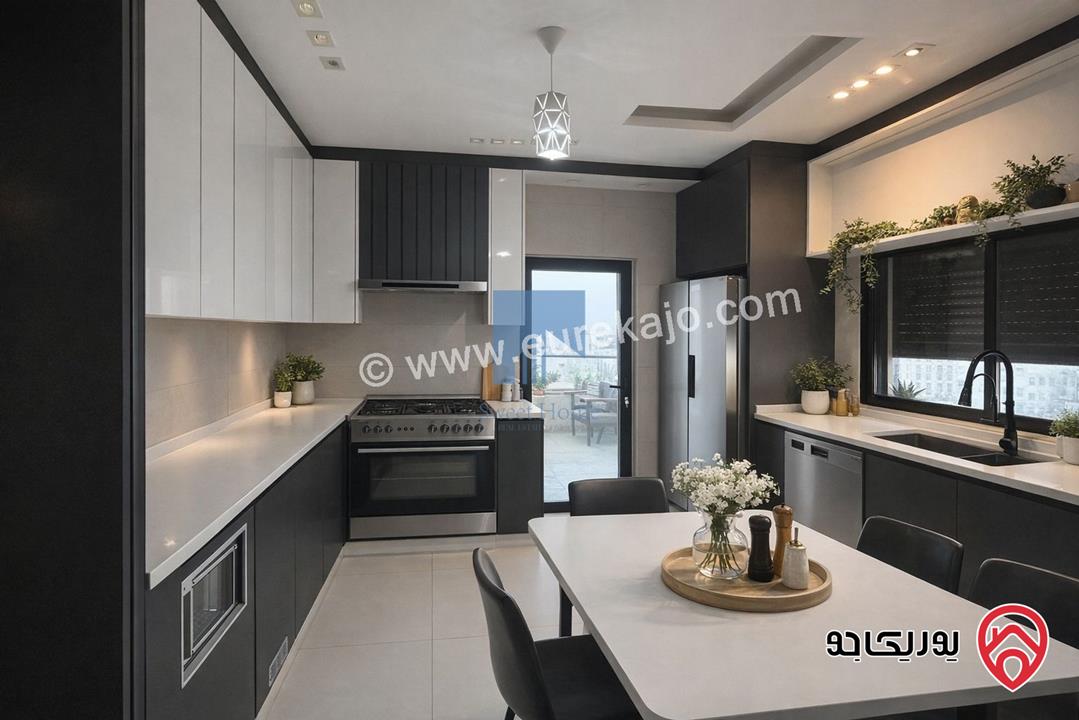 شقة فاخرة طابق ثالث مع روف دوبلكس مساحة 229م للبيع في عمان - الجندويل