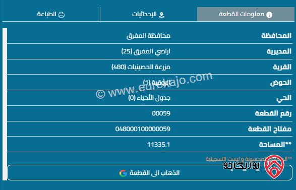 أرض مساحة 11250م للبيع في المفرق 