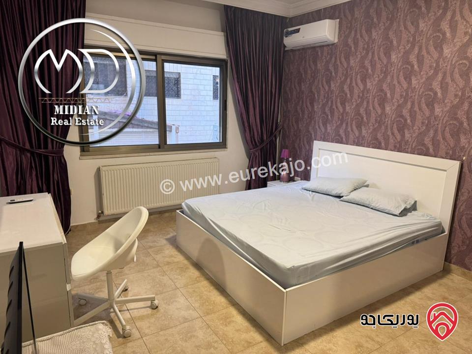 شقة مفروشة فاخرة للايجار في عمان - ام السماق مساحة 200م طابق اول تشطيبات و ديكورات فندقية اطلالة جميلة