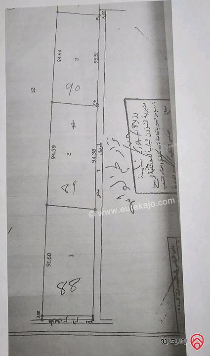 قطعة ارض مساحة 4070م للبيع في اربد على طريق اربد عمان 