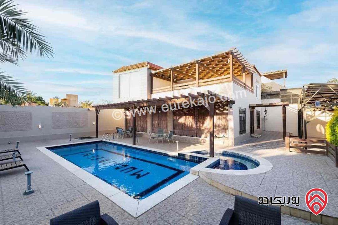 شاليه ومزرعة فخمة للايجار في البحر الميت - جوفة الكفرين