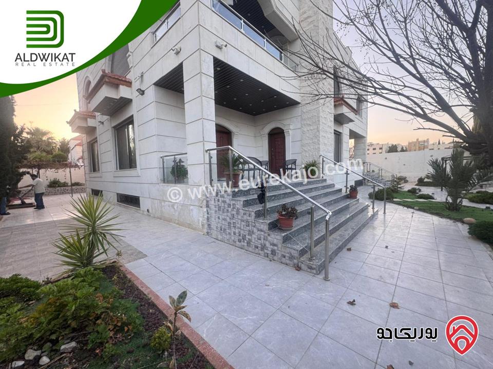 فيلا مستقلة للبيع في عمان - على طريق المطار / الغباشية مساحة البناء 1000م ومساحة الارض 1240م موقع مميز على شارعين