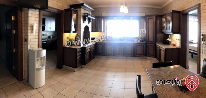 شقة مفروشة أرضية مساحة 360م مع حديقة 200م للايجار في عمان - الرابية