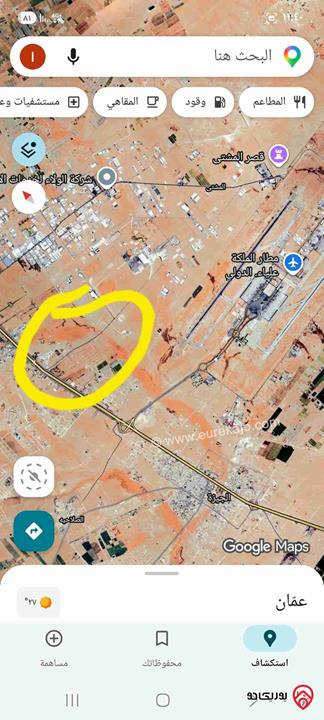  قطعة ارض مساحة 730م  للبيع في عمان - طريق المطار