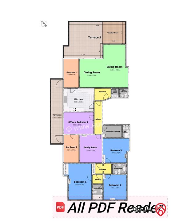 روف طابقي مساحة 290م داخلي و 70م خارجي تراس للبيع في عمان - الدوار الخامس
