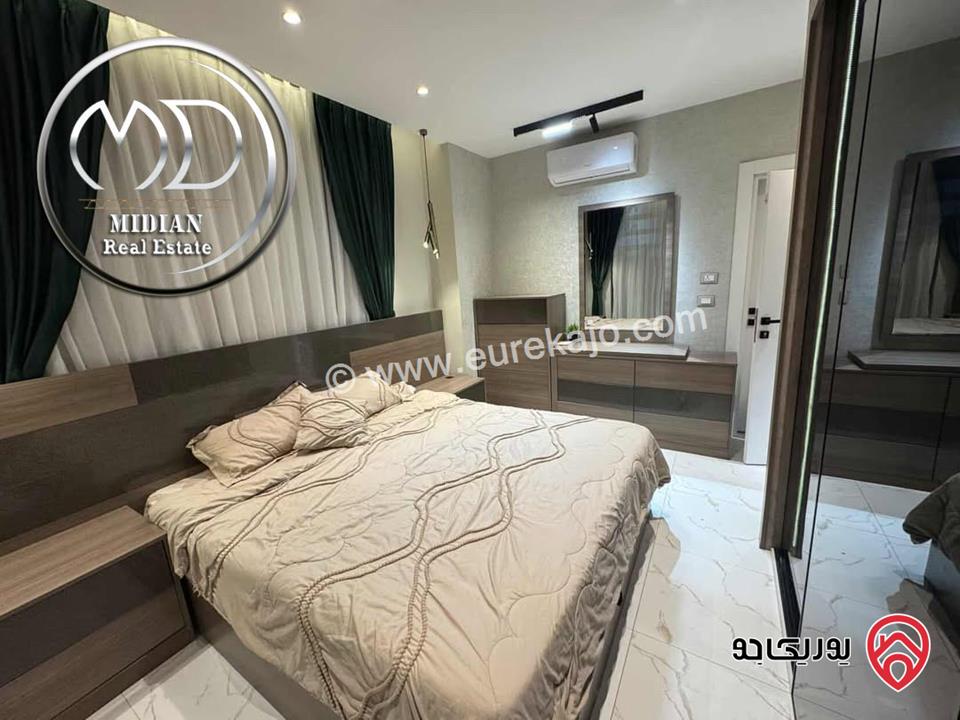 شقة شبه ارضي مفروشة للايجار في عمان - عبدون مساحة 140م مع ترس و حديقة 130م تشطيبات و ديكورات عصرية فرش فاخر جداً