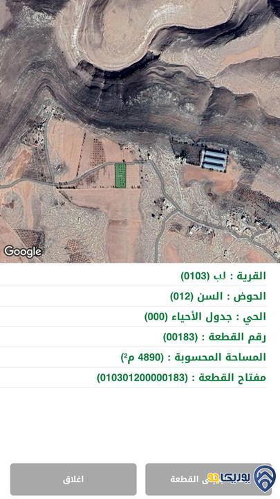 مزرعة زيتون للبيع مساحة 4890م مميزة في مادبا