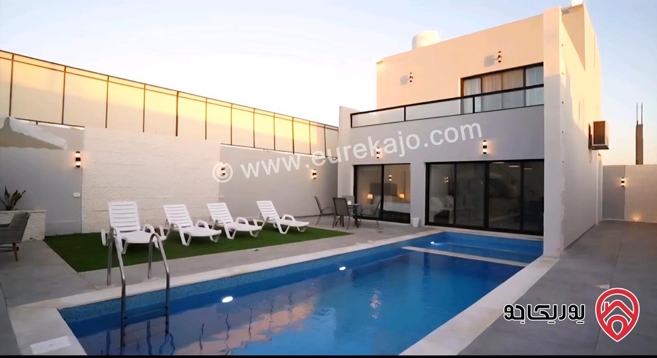 شاليه فخم مساحة الأرض 288م والبناء 120م للبيع في البحر الميت - جوفة الكفرين