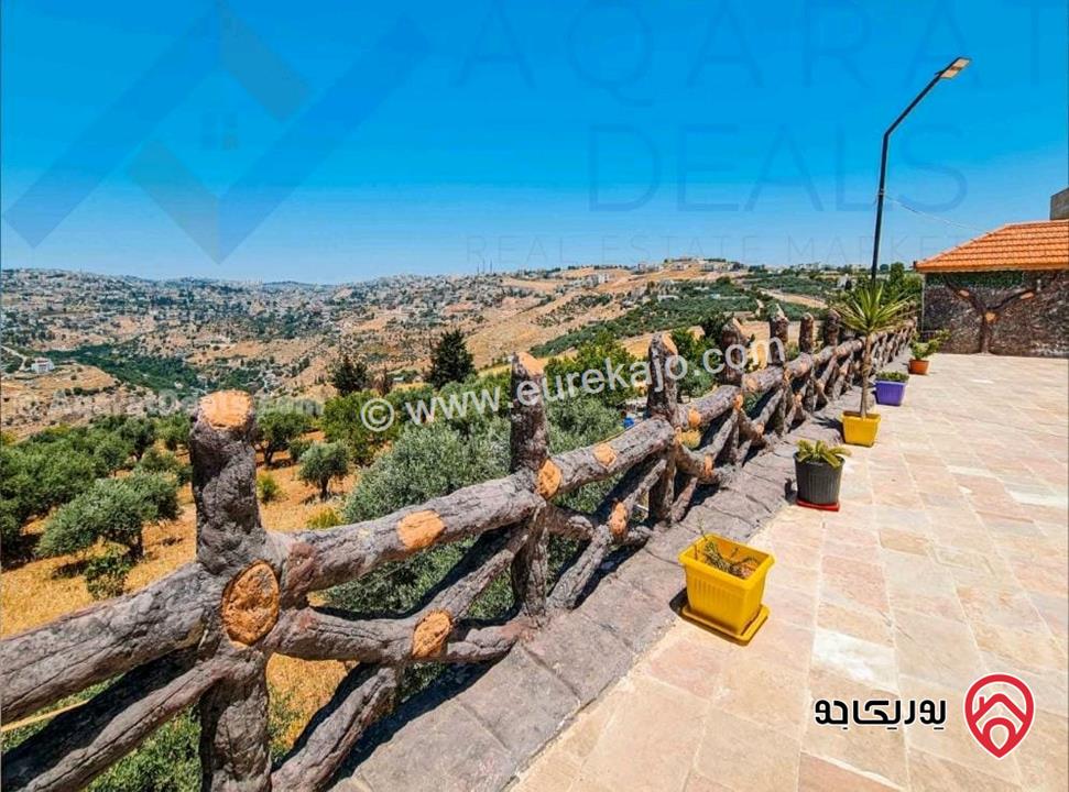 مزرعة مساحة الأرض 8 دونم و 180م بناء للبيع في السلط - نقب الدبور