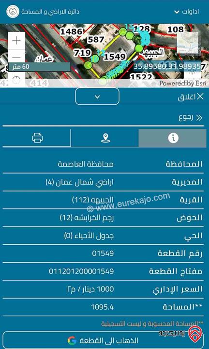 أرض تجارية استثمارية للبيع أو الإيجار ومطلة على 3 شوارع في الجبيهة