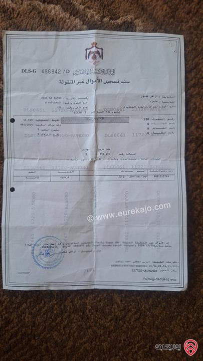 قطعة أرض مساحة 7 دونم تصلح للزراعة للبيع في عجلون - منطقة عنجرة قريبة من منطقة الصفصافة 