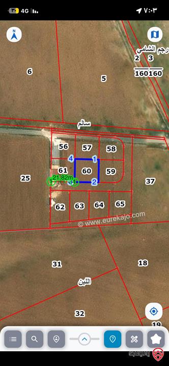 ارض للسكن او للاستثمار مساحة 466م للبيع في عمان - قرية سالم بجانب شارع الميه سكن ج