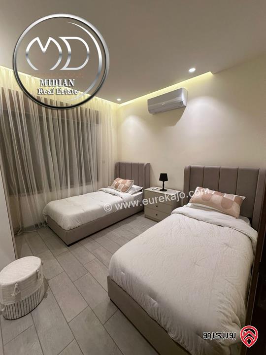 شقة مفروشة للايجار في عمان - خلدا مساحة 160م طابق ثاني تشطيبات و ديكورات فندقية فرش فاخر جداً اطلالة جميلة