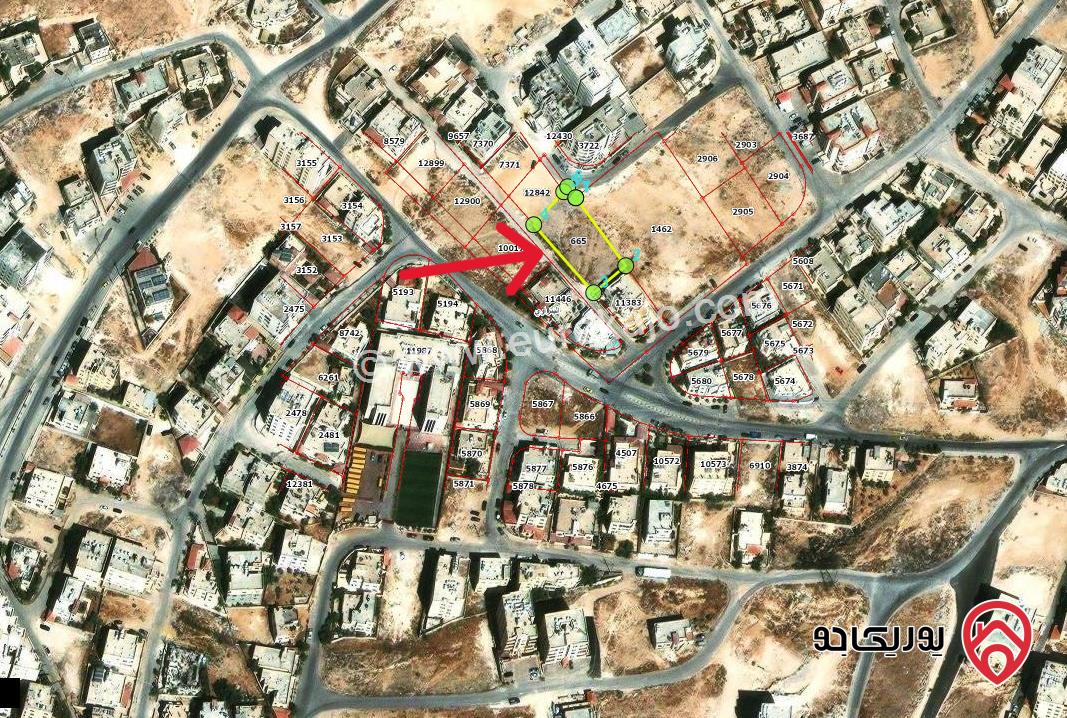 قطعة ارض مساحة 1 دونم و 120م من اراض الزرقاء - البتراوي واجهة على الشارع