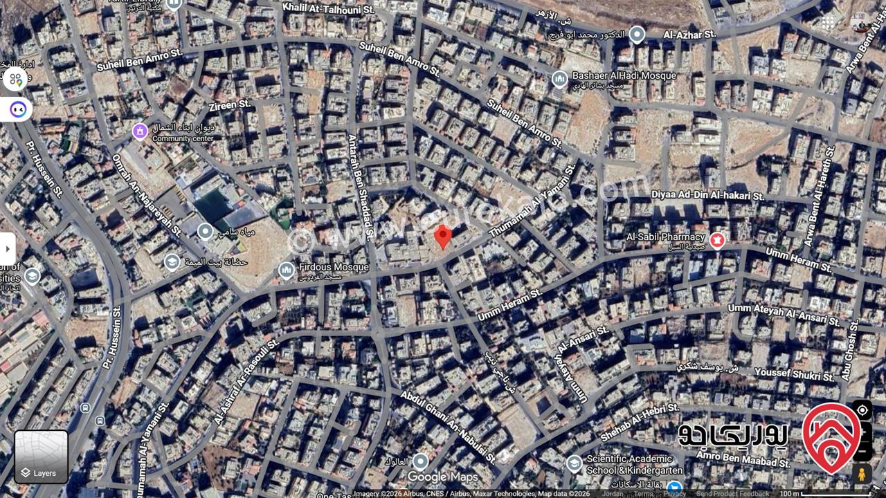 أرض مساحة 750م للبيع من أراضي شرق عمان - طبربور