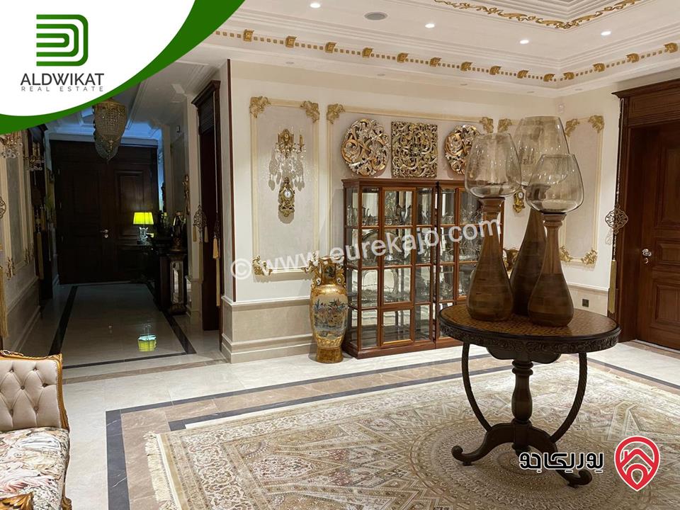 قصر مميز مفروش للبيع في عمان - دابوق مساحة الارض 2650م والبناء 2000م الترس 700م موقع قصور وفلل واطلالة خلابه