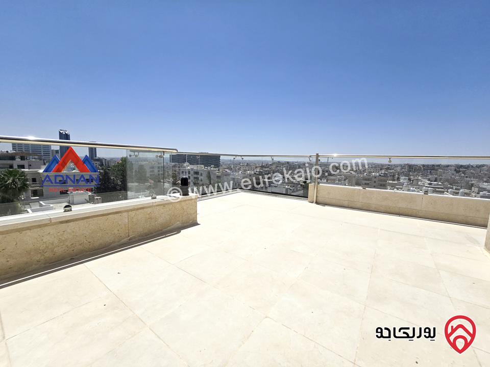 رووف ( بانورامي )  للايجار المفروش في عمان - الشميساني مساحة 100م مطل على كامل غرب عمان