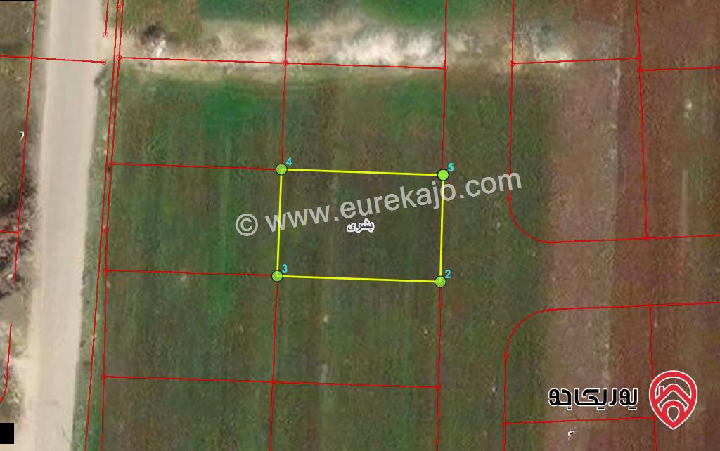 قطعة ارض مساحة 554م للبيع في اربد - بشرى شرق طريق عمان 