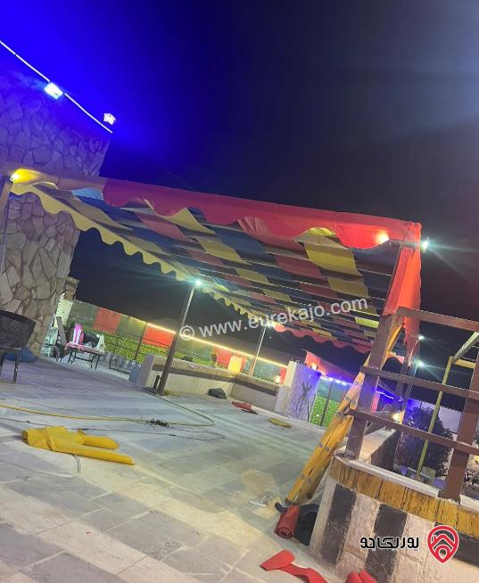 مزرعة مساحة الأرض 3850م والبناء 70م للبيع في المفرق - بلعما	