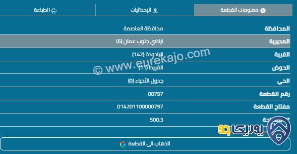 قطعة أرض مساحة 500م للبيع في اليادودة 