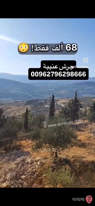 قطعة ارض استثمارية مساحة 3 دونم و 400م للبيع في جرش عنيبة