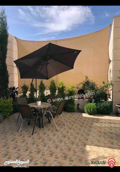 شقة مفروشة مساحة 450م طابق ثالث مع روف للايجار في عمان - طريق المطار 