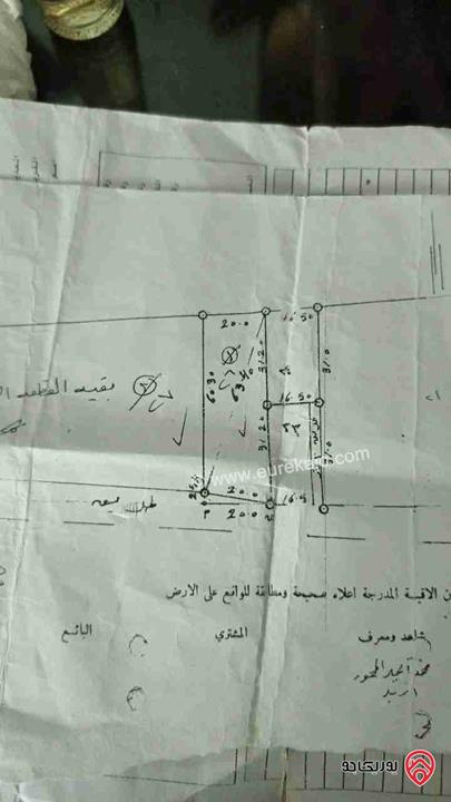 ارض مساحة 1 دونم و 225م عليها مخازن ومنزل مكون من ثلاث طوابق للبيع في اربد - حواره