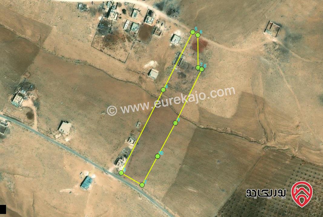ارض مساحة 10 دونم للبيع من اراضي جنوب عمان زملة العلياء حوض ارض القطرانه 