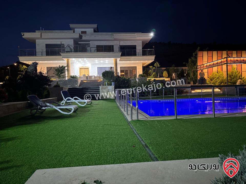 مزرعة وشاليه مساحة الأرض 4 دونم والبناء 500م للبيع في الزرقاء الكمشة قضاء بيرين