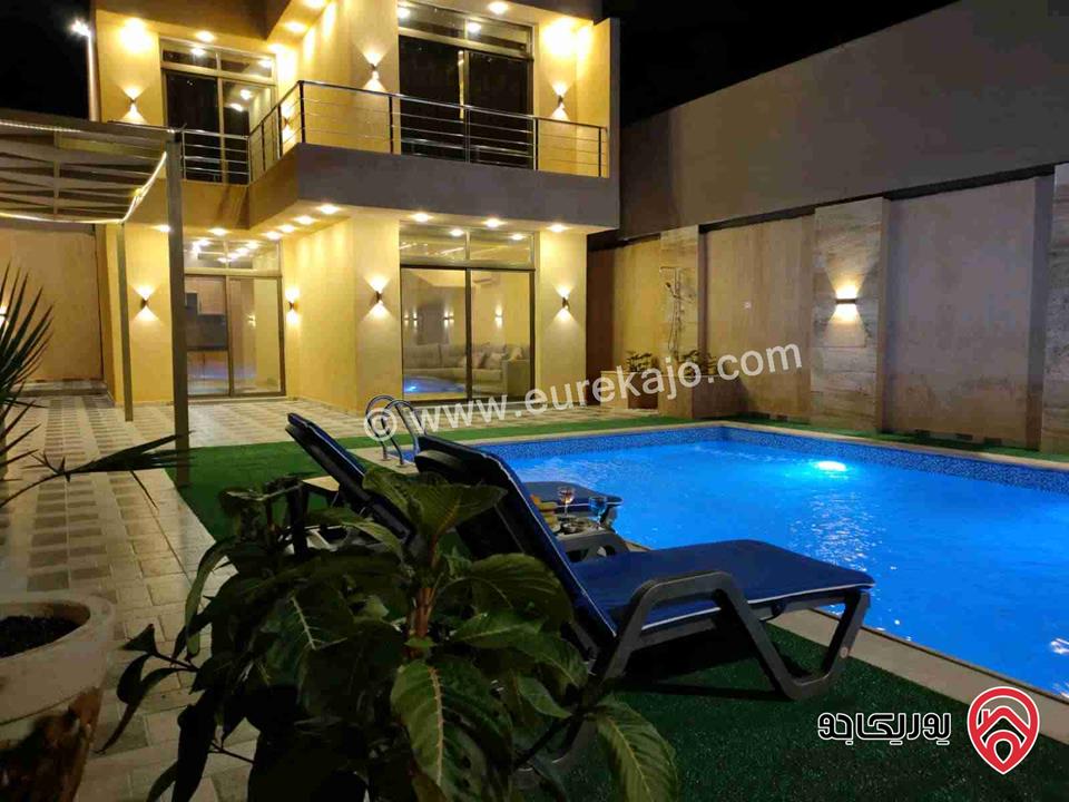 شاليه حديث البناء مساحة الأرض 288م ومساحة البناء 120م للبيع في جوفة الكفرين منطقة شاليهات