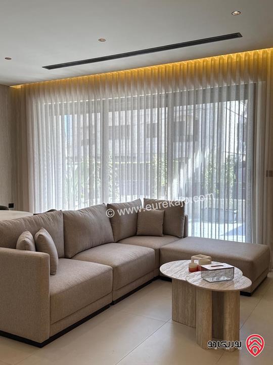 Fully furnished luxury ground floor apartment 100 Sqm for rent in Amman – North Abdoun