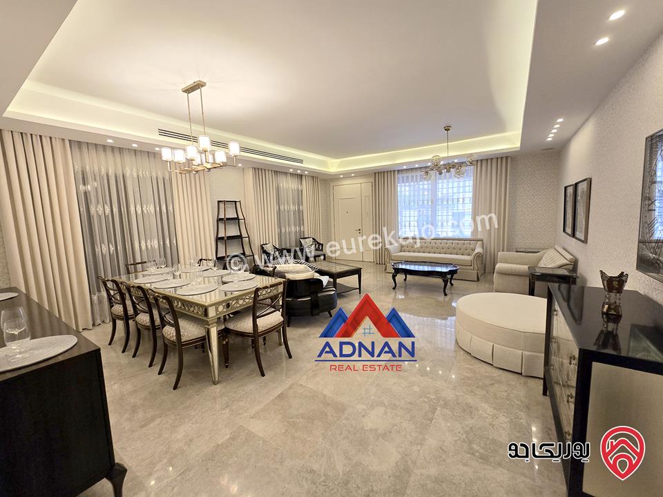 شقة ارضية مفروشة مساحة 250 متر مع كراج ومدخل خاص للايجار في عمان - أم أذينة