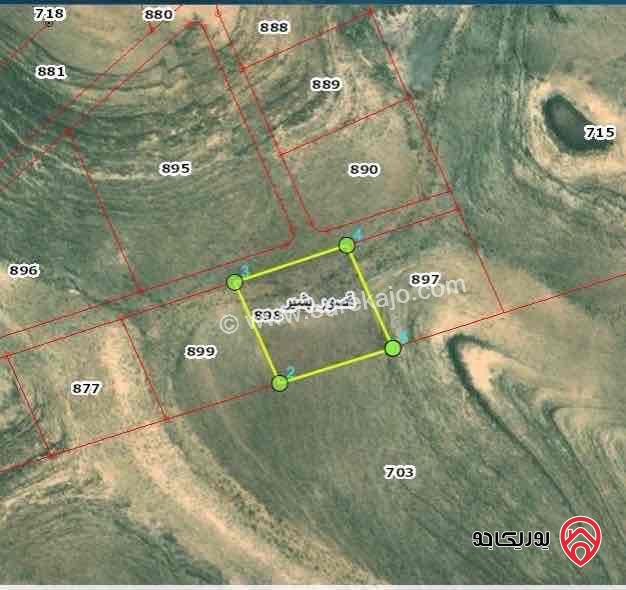 قطعة ارض مساحة 3400م للبيع في الكرك - منطقة قصور بشير