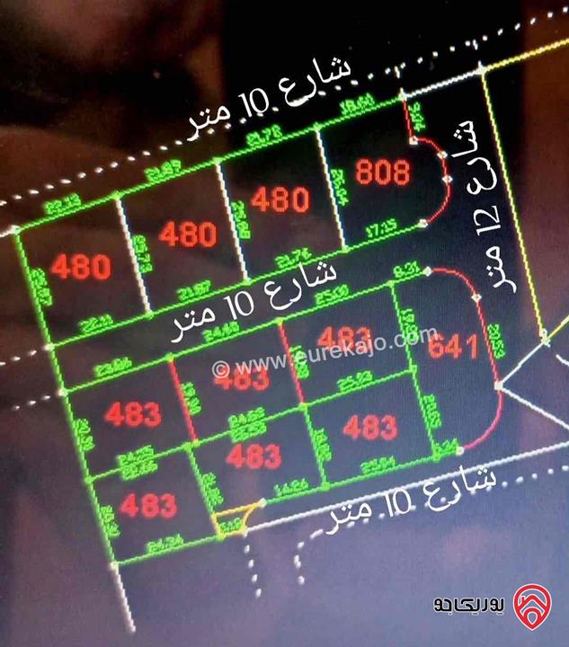نمر سكنية بمساحات مختلفة تبدأ من نص دونم بقوشان مستقل، على عدة شوارع للبيع في الشونة الشمالية ومطلة على منتجع الحمة المعدنية للبيع كاش او اقساط مع دفعة  