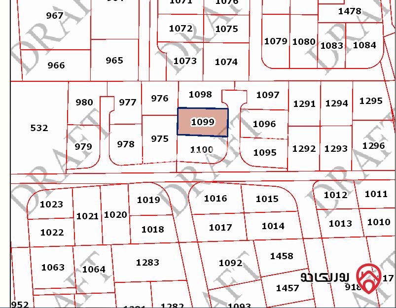 قطعة ارض مساحة 569م للبيع في الزرقاء - منطقة السخنة 