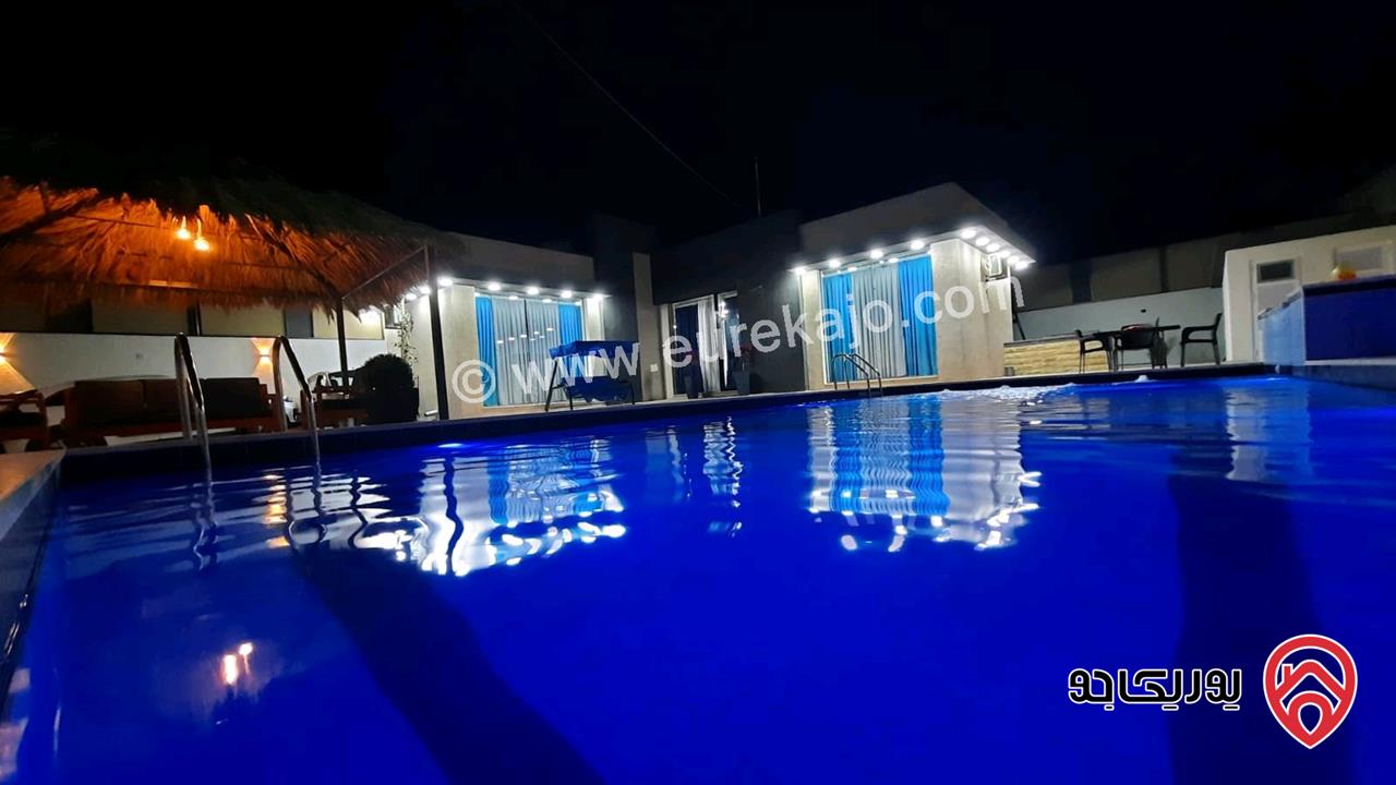 شاليه مساحة الأرض 527م والبناء 122م للبيع في منطقة الجوفة بالغور