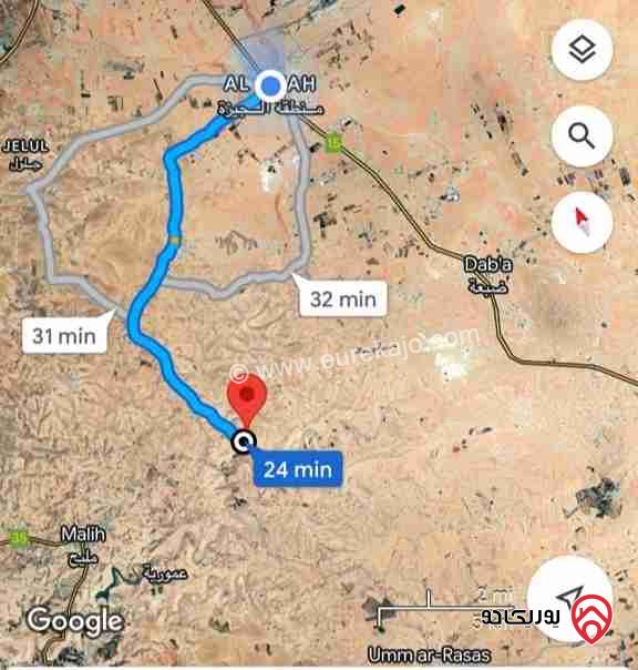 قطعة أرض مساحة 9 دونم و 882م للبيع من اراضي جنوب عمان منطقة زينب