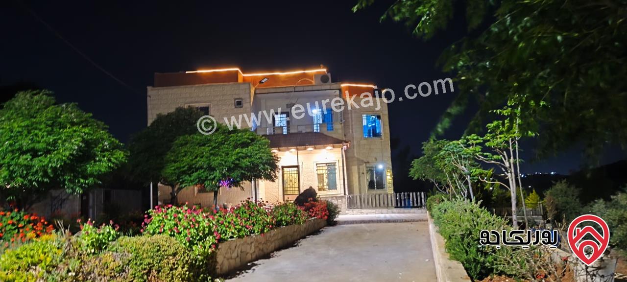 مزرعة مساحة الأرض 3 دونم و 454م والبناء 330م للبيع في المفرق طريق جرش منطقة رحاب حمامة العليمات على الشارع الرئيسي 