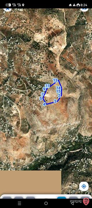 أرض مساحة 50 دونم للبيع غرب عمان بجانب بدر الجديدة