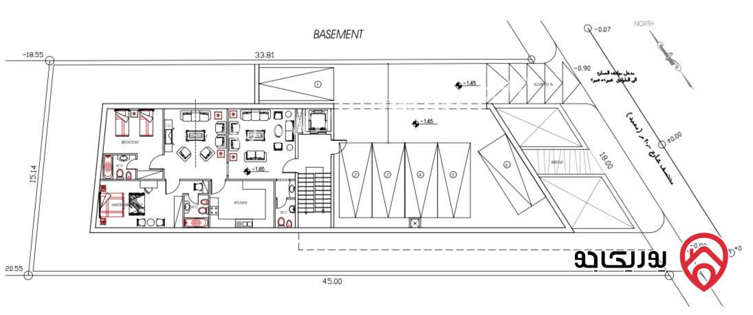 أرض مساحة 600م للبيع في عمان - الياسمين حوض جحره الشمالي